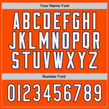 Load image into Gallery viewer, Custom Stitched Orange White-Navy Sports Pullover Sweatshirt Hoodie