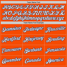 Load image into Gallery viewer, Custom Stitched Orange White-Navy Sports Pullover Sweatshirt Hoodie