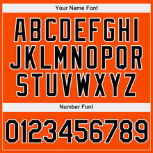 Load image into Gallery viewer, Custom Stitched Orange Black-White Sports Pullover Sweatshirt Hoodie