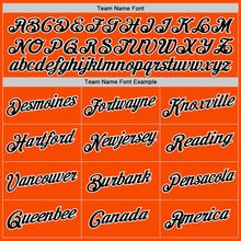 Load image into Gallery viewer, Custom Stitched Orange Black-White Sports Pullover Sweatshirt Hoodie