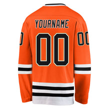 Load image into Gallery viewer, Custom Orange Black-Old Gold Hockey Jersey