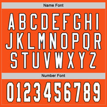 Load image into Gallery viewer, Custom Orange White-Black Hockey Jersey
