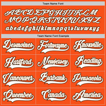 Load image into Gallery viewer, Custom Orange White-Black Hockey Jersey