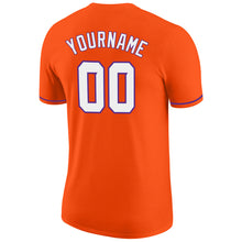 Load image into Gallery viewer, Custom Orange White-Purple Performance T-Shirt