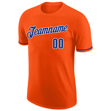 Load image into Gallery viewer, Custom Orange Royal-White Performance T-Shirt