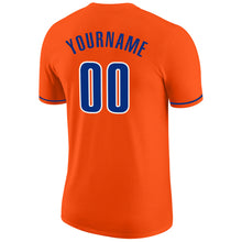 Load image into Gallery viewer, Custom Orange Royal-White Performance T-Shirt