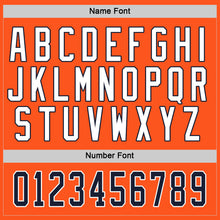 Load image into Gallery viewer, Custom Orange Navy-White Hockey Jersey