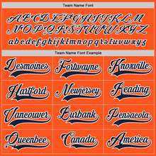 Load image into Gallery viewer, Custom Orange Navy-White Hockey Jersey