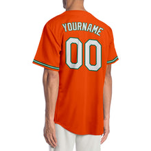 Load image into Gallery viewer, Custom Orange White-Kelly Green Authentic Baseball Jersey