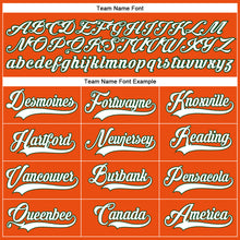 Load image into Gallery viewer, Custom Orange White-Green Authentic Baseball Jersey