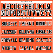 Load image into Gallery viewer, Custom Orange Black-White Stitched Cuffed Knit Hat