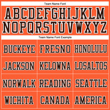 Load image into Gallery viewer, Custom Orange Brown-White Stitched Cuffed Knit Hat