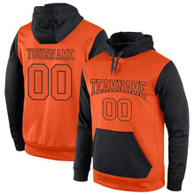 Load image into Gallery viewer, Custom Stitched Orange Orange-Black Sports Pullover Sweatshirt Hoodie