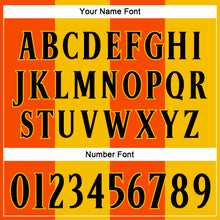 Load image into Gallery viewer, Custom Orange Black-Gold 3D Pattern Design Hawaii Coconut Trees Authentic Baseball Jersey