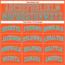 Load image into Gallery viewer, Custom Orange Teal-White Authentic Drift Fashion Baseball Jersey