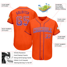 Load image into Gallery viewer, Custom Orange Purple-White Authentic Drift Fashion Baseball Jersey