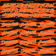 Load image into Gallery viewer, Custom Orange Orange-Black 3D Pattern Design Tiger Authentic Baseball Jersey