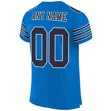 Load image into Gallery viewer, Custom Panther Blue Navy-White Mesh Authentic Football Jersey