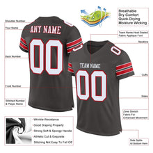 Load image into Gallery viewer, Custom Pewter White-Red Mesh Authentic Football Jersey - Fcustom