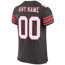 Load image into Gallery viewer, Custom Pewter White-Red Mesh Authentic Football Jersey - Fcustom