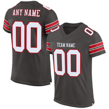 Load image into Gallery viewer, Custom Pewter White-Red Mesh Authentic Football Jersey - Fcustom