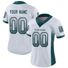 Load image into Gallery viewer, Custom White Midnight Green-Black Drift Fashion Football Jersey