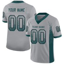 Load image into Gallery viewer, Custom Light Gray Midnight Green-Black Drift Fashion Football Jersey