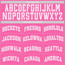 Load image into Gallery viewer, Custom Pink White Authentic Baseball Jersey