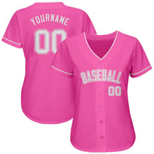Load image into Gallery viewer, Custom Pink White Authentic Baseball Jersey