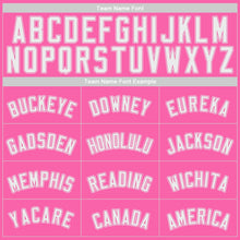 Load image into Gallery viewer, Custom Pink White Authentic Baseball Jersey