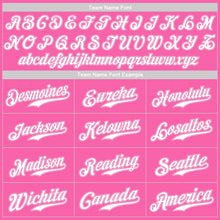 Load image into Gallery viewer, Custom Pink White Authentic Baseball Jersey