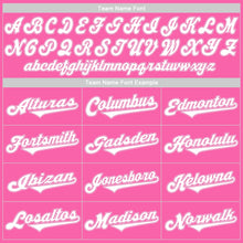 Load image into Gallery viewer, Custom Pink White Authentic Baseball Jersey