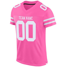 Load image into Gallery viewer, Custom Pink White Mesh Authentic Football Jersey - Fcustom