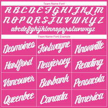 Load image into Gallery viewer, Custom Pink White Round Neck Suit Basketball Jersey - Fcustom