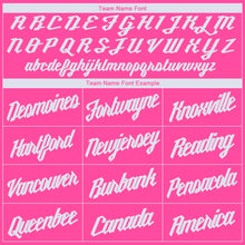 Load image into Gallery viewer, Custom Pink White Round Neck Basketball Jersey - Fcustom