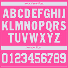 Load image into Gallery viewer, Custom Pink White V-Neck Basketball Jersey - Fcustom