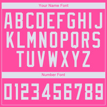 Load image into Gallery viewer, Custom Pink White V-Neck Basketball Jersey - Fcustom