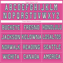 Load image into Gallery viewer, Custom Pink White-Light Blue Performance T-Shirt