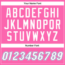 Load image into Gallery viewer, Custom Pink White-Royal Authentic Throwback Basketball Jersey