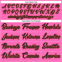 Load image into Gallery viewer, Custom Pink Black-Orange Authentic Throwback Basketball Jersey