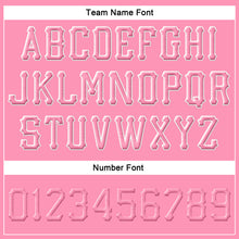 Load image into Gallery viewer, Custom Pink Pink-White Stitched Adjustable Snapback Hat