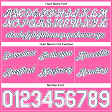 Load image into Gallery viewer, Custom Pink White-Navy Authentic Throwback Basketball Shorts