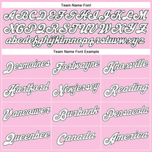 Load image into Gallery viewer, Custom Light Pink White-Black Authentic Throwback Basketball Jersey