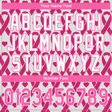 Load image into Gallery viewer, Custom Pink Pink-White 3D Pattern Design Breast Cancer Authentic Baseball Jersey