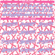 Load image into Gallery viewer, Custom Pink Light Blue-Pink 3D Pattern Design Breast Cancer Authentic Baseball Jersey