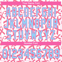 Load image into Gallery viewer, Custom Pink Light Blue-Pink 3D Pattern Design Breast Cancer Authentic Baseball Jersey