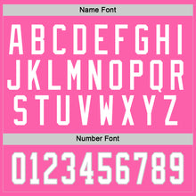 Load image into Gallery viewer, Custom Pink White-Gray Hockey Jersey