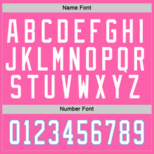 Load image into Gallery viewer, Custom Pink White-Light Blue Hockey Jersey
