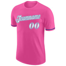 Load image into Gallery viewer, Custom Pink White-Royal Performance T-Shirt