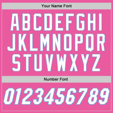 Load image into Gallery viewer, Custom Pink White-Light Blue Performance T-Shirt